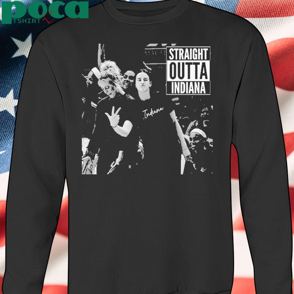 Caitlin Clark And Sophie Cunningham Straight Outta Indiana Fever Unisex T-Shirt