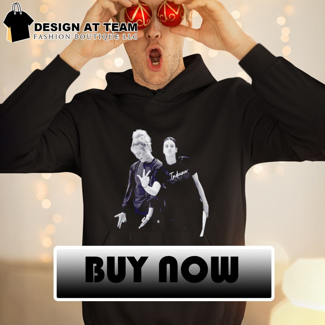 Caitlin Clark and Sophie Cunningham Black and White Duo Photo shirt