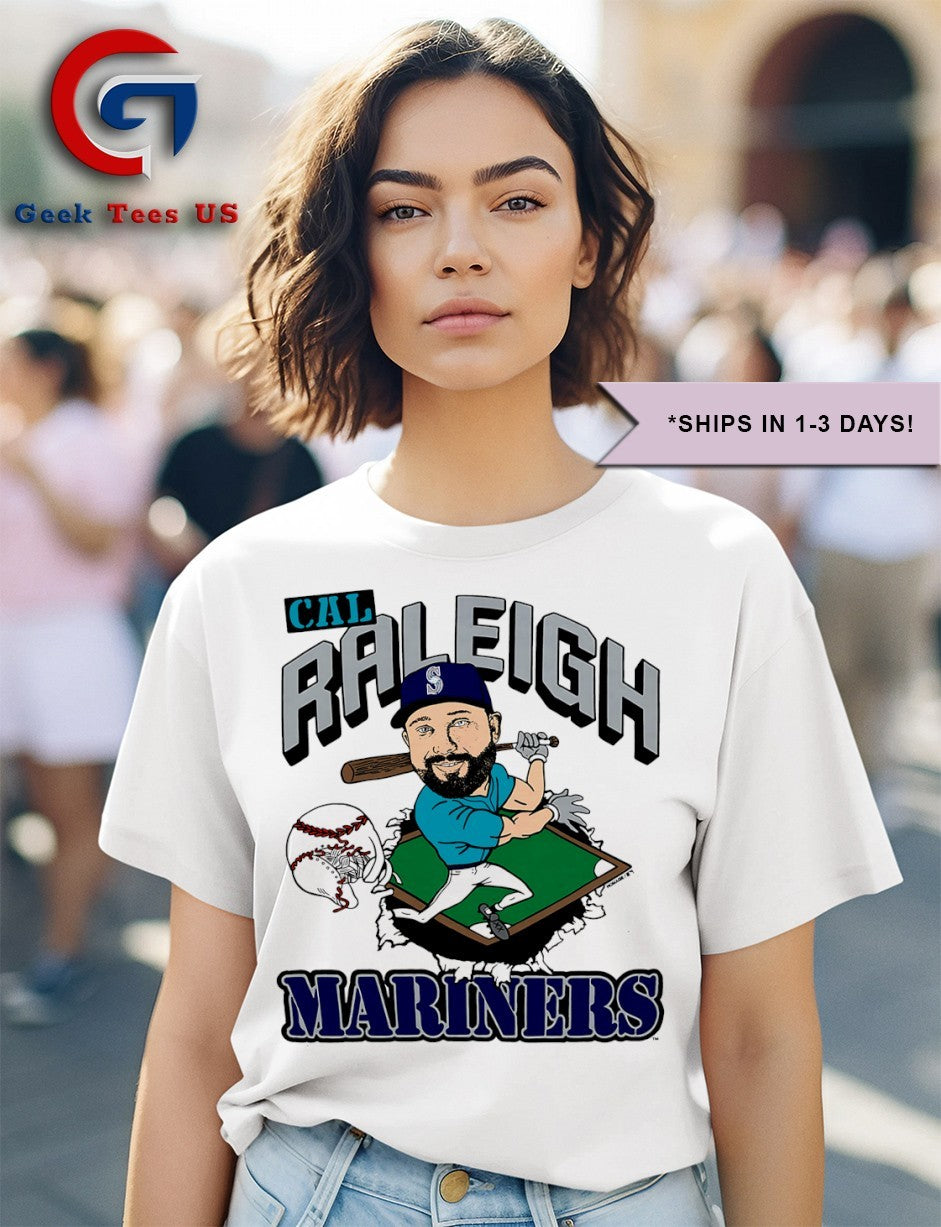 Cal Raleigh Seattle Mariners MLB caricature shirt