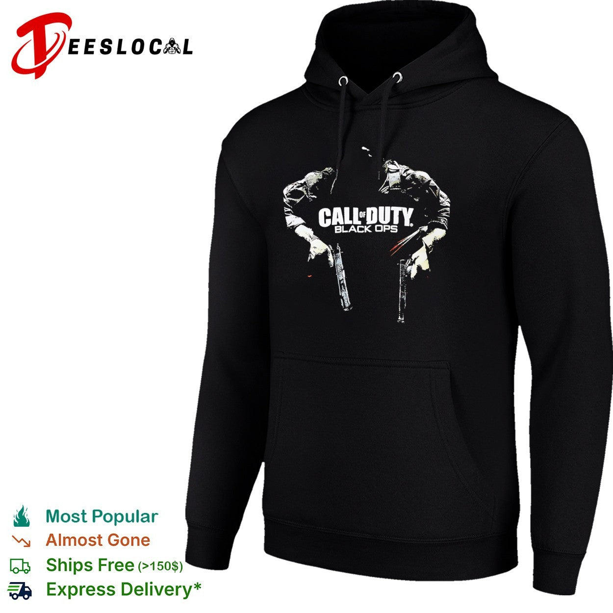 Call of Duty Black Ops dual M1911 pistols gaming shirt