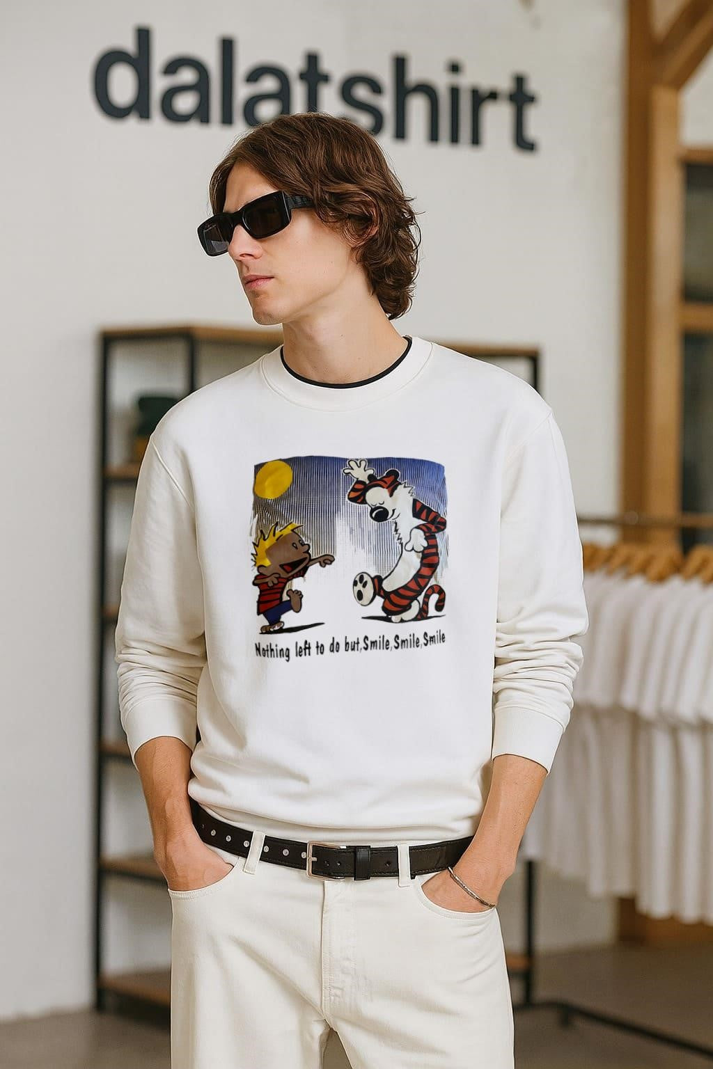 Calvin and Hobbes Dancing Nothing left to do but Smile shirt