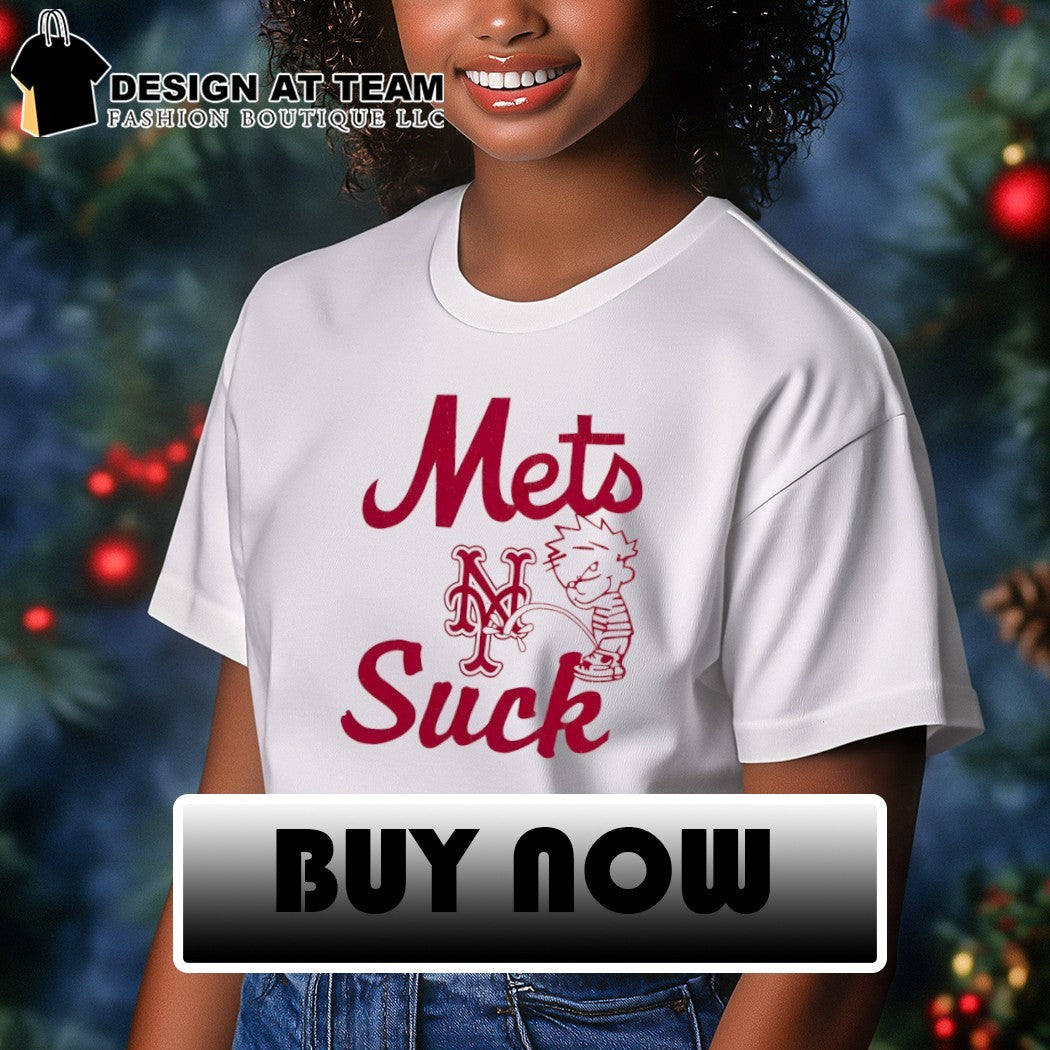 Calvin piss on New York Mets Baseball Mets Suck funny meme shirt