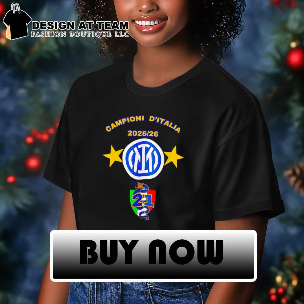 Campioni D’Italia Inter Milan Serie A Champions 2025 26 Nerazzurri logo shirt
