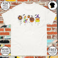 Candy Doodle Cute Smiling Characters Spooky Season Happy Halloween shirt