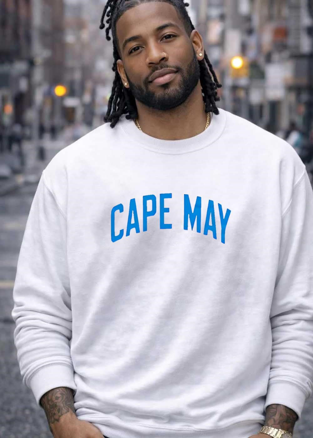 Cape May Beach Vacation Crewneck Shirt