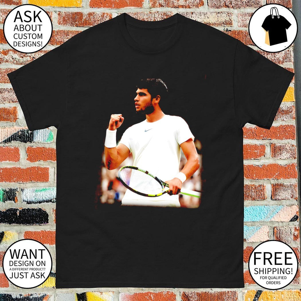 Carlos Alcaraz tennis photo vintage shirt
