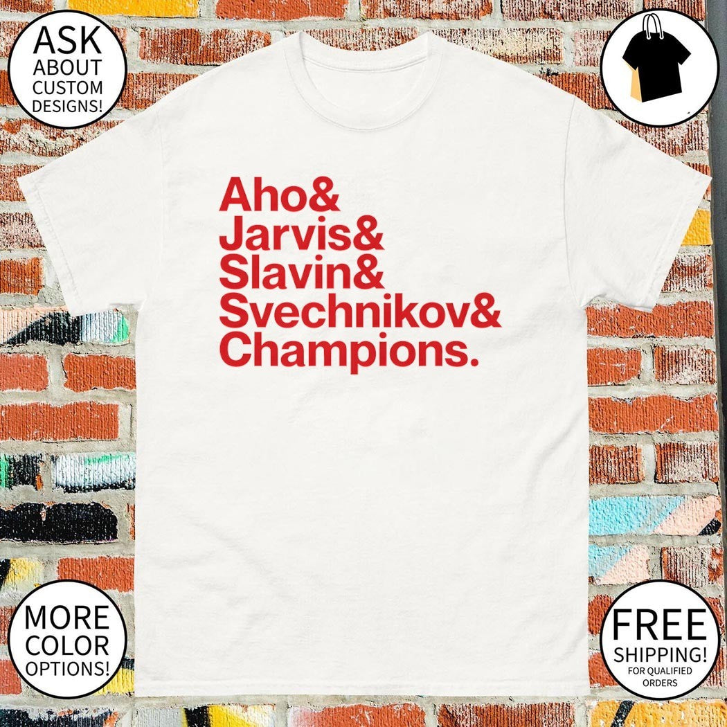 Carolina Hurricanes 2026 Stanley Cup Champions Sebastian Aho Seth Jarvis Andrei shirt