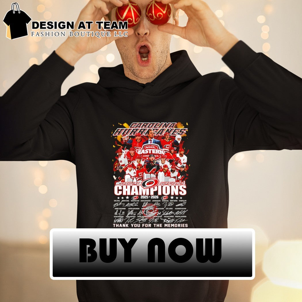 Carolina Hurricanes Hockey 2026 Stanley Cup Final Champions signatures shirt
