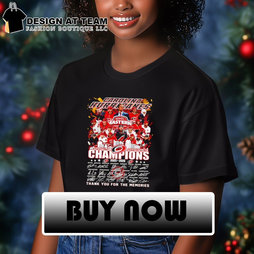 Carolina Hurricanes Hockey 2026 Stanley Cup Final Champions signatures shirt