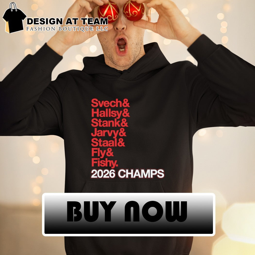 Carolina Hurricanes Hockey Ampersand Champs Svech Hallsy Stank Jarvy Staal NHL shirt