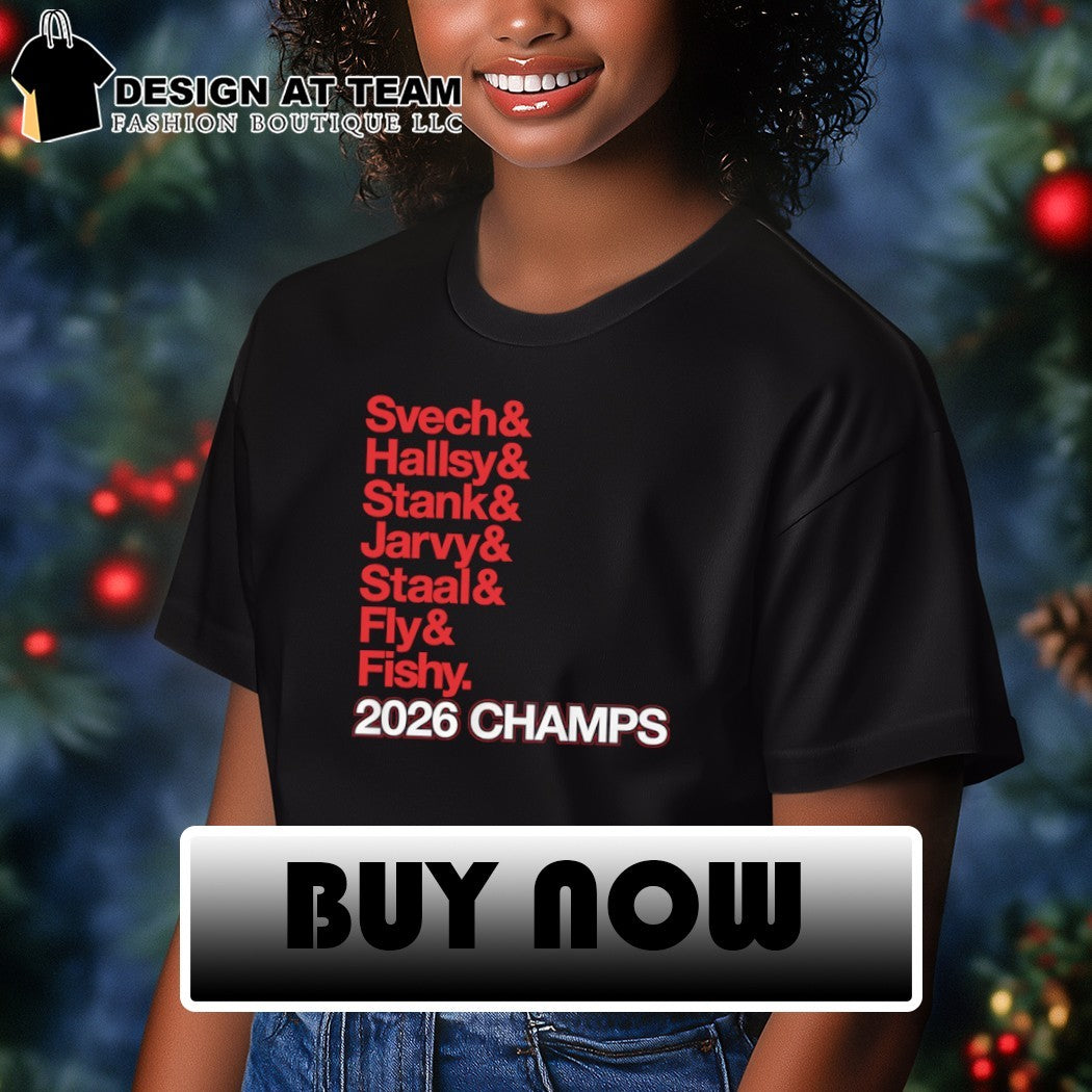 Carolina Hurricanes Hockey Ampersand Champs Svech Hallsy Stank Jarvy Staal NHL shirt