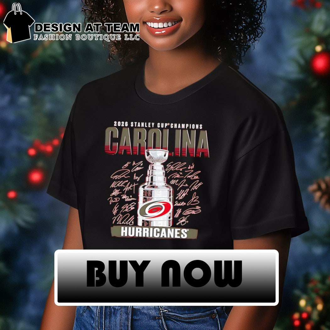Carolina Hurricanes Hockey NHL 2026 Stanley Cup Champions Signatures Roster shirt