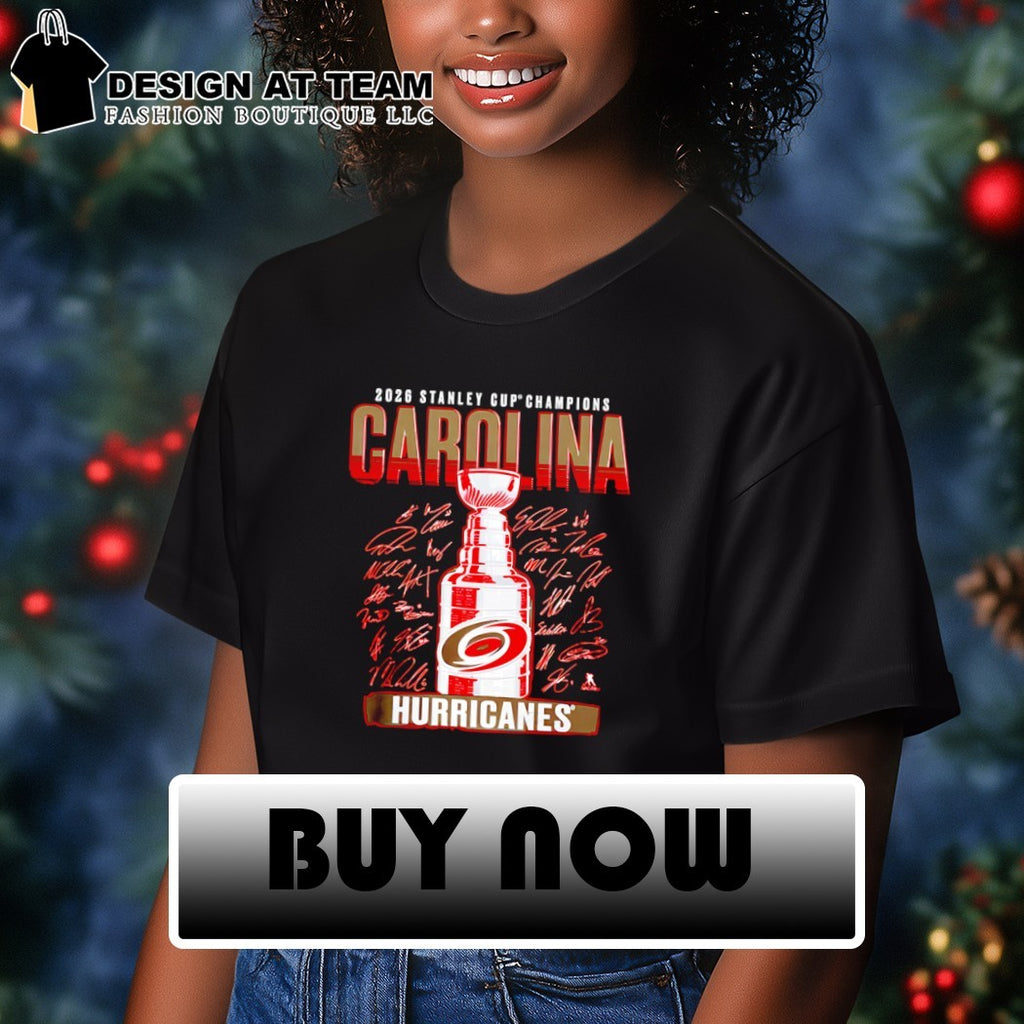 Carolina Hurricanes Hockey Stanley Cup Champions 2026 Team Player signatures shirt