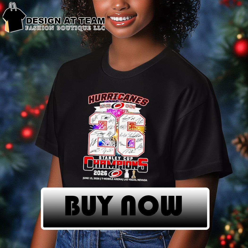 Carolina Hurricanes Hockey Stanley Cup Champions 2026 Team signature shirt