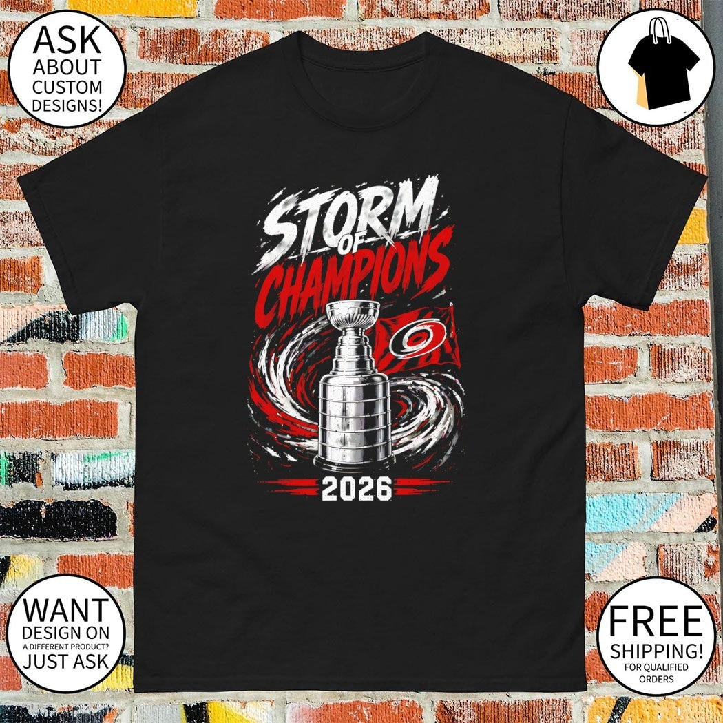 Carolina Hurricanes NHL Storm of Champions 2026 Hockey Stanley Cup shirt