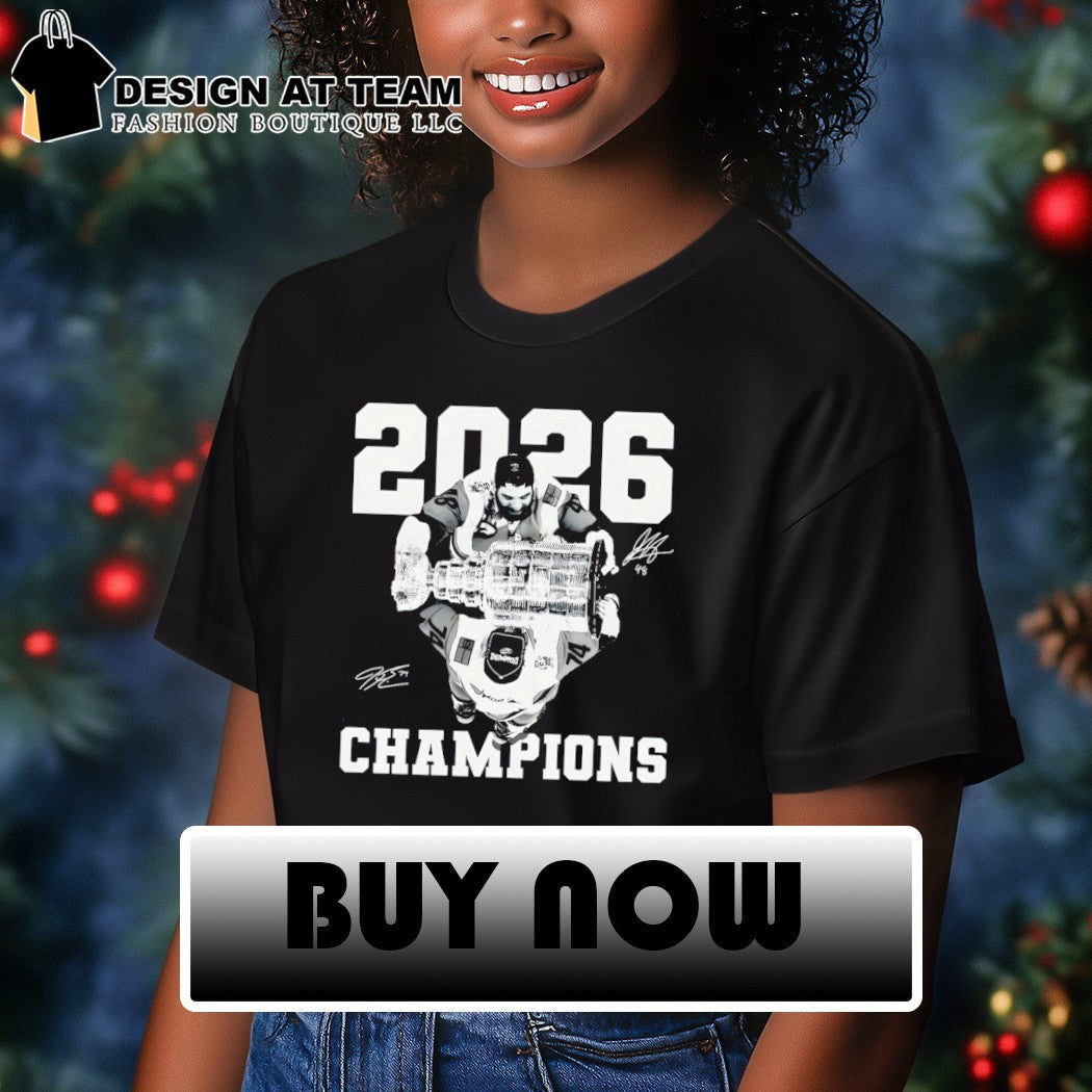 Carolina Hurricanes ice hockey Stanley Cup 2026 Champions players signature shirt