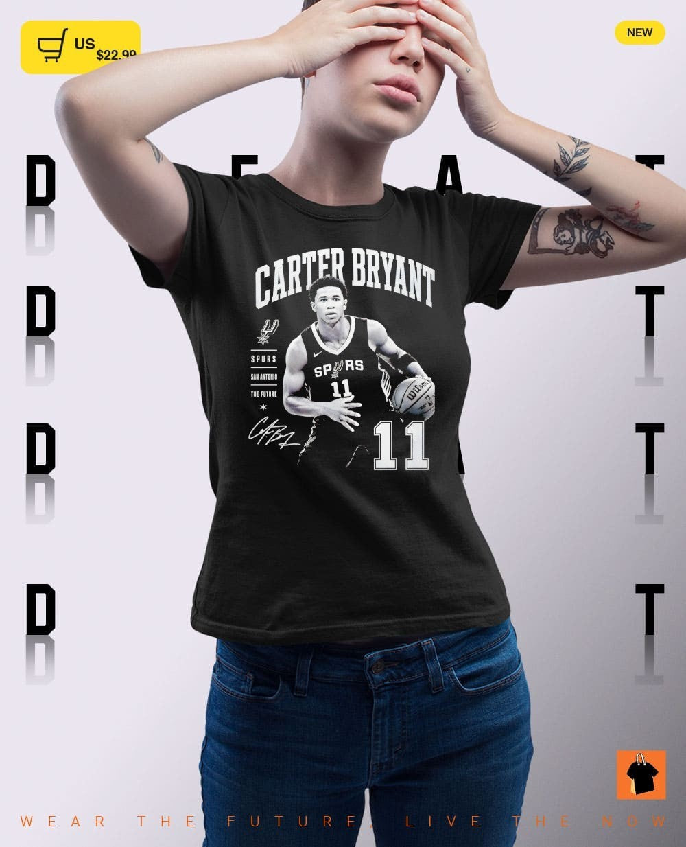 Carter Bryant basketball player San Antonio Spurs Basketball signature shirt