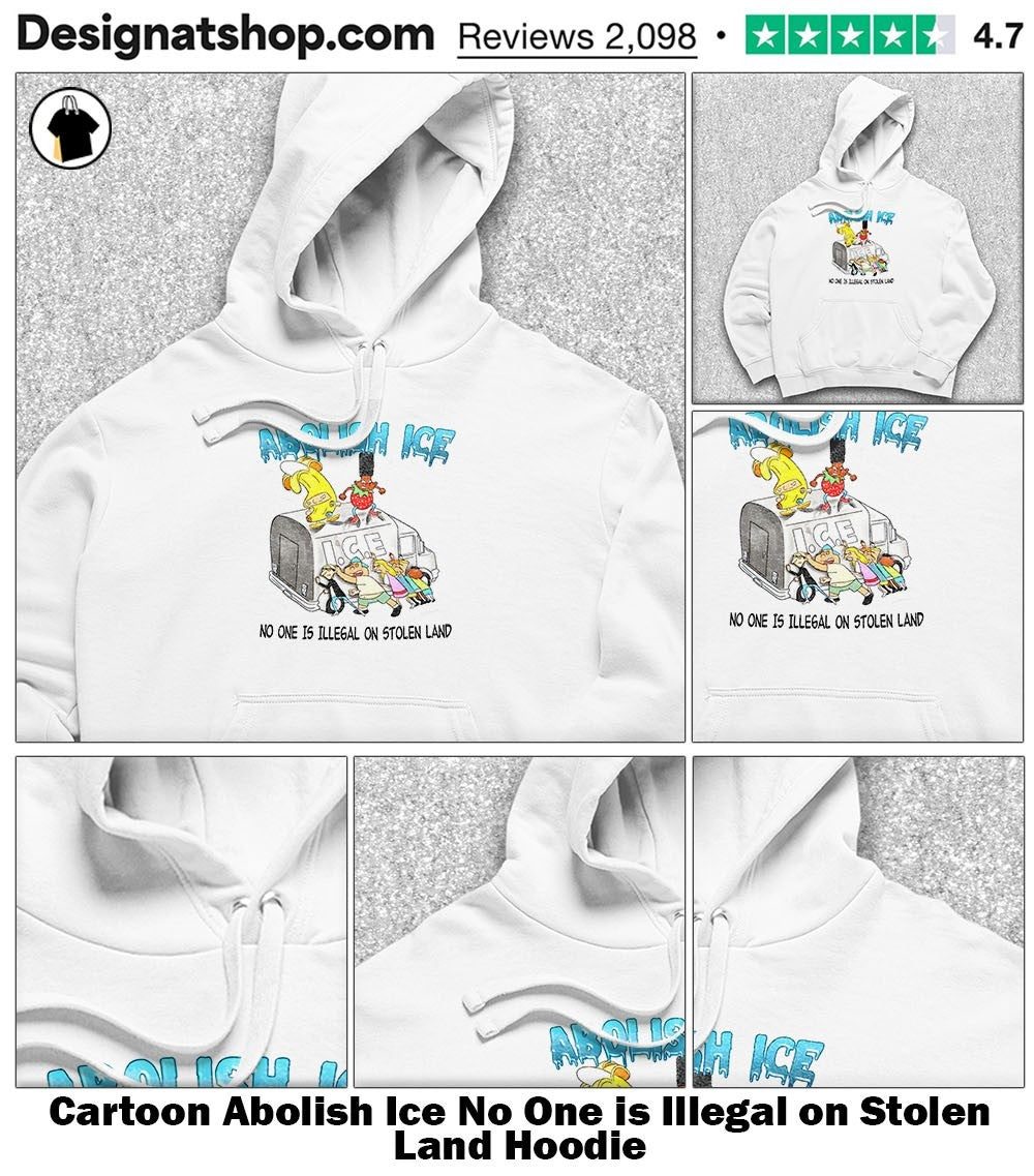 Cartoon Abolish Ice No One is Illegal on Stolen Land shirt