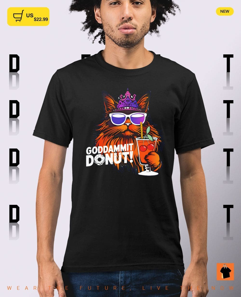 Cat Dungeon Crawler Carl Goddamnit Donut shirt
