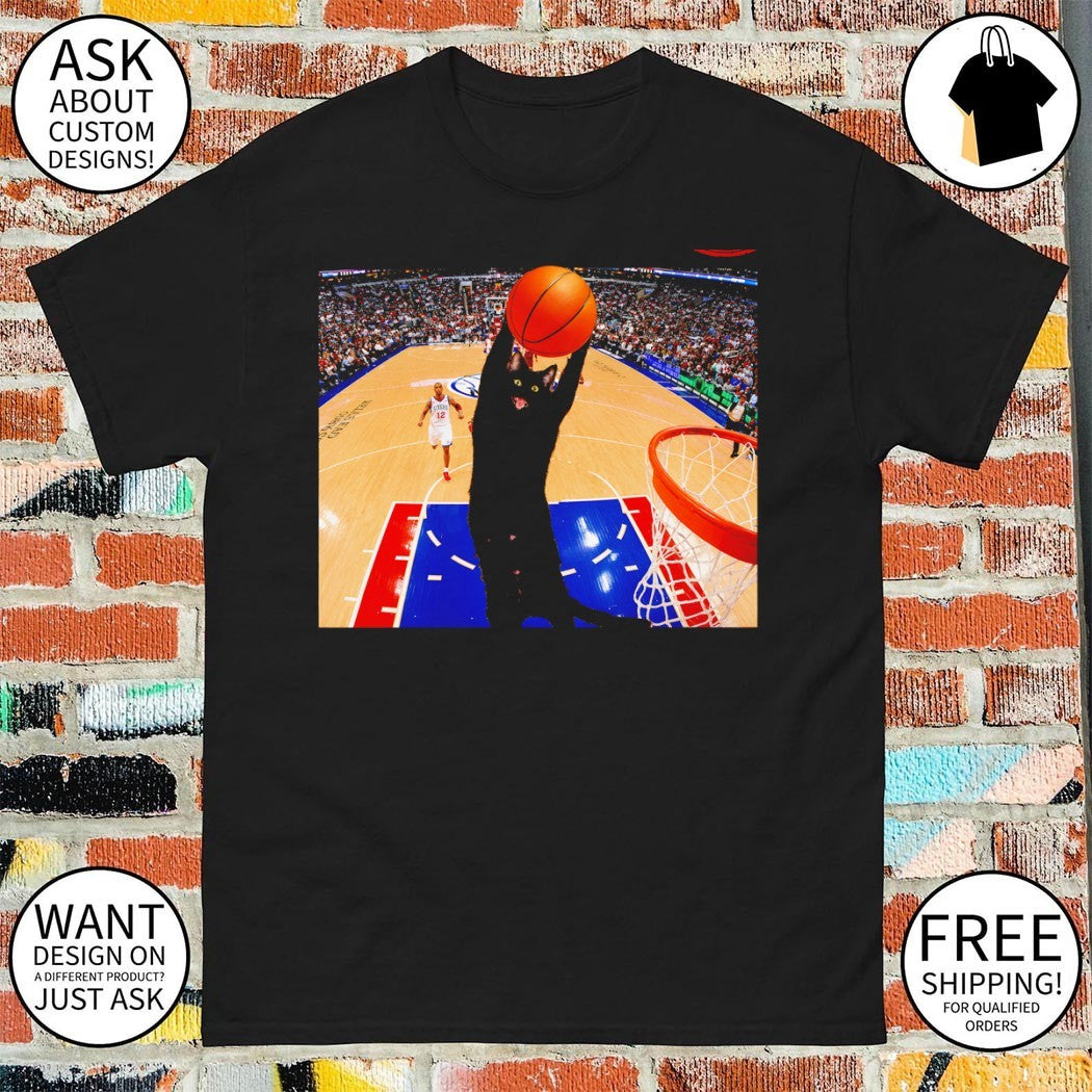 Cat Philadelphia 76ers Basketball player funny meme shirt