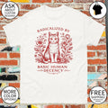 Cat roses radical human decency vintage shirt