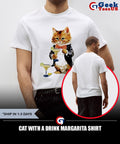 Cat with a drink Margarita shirt