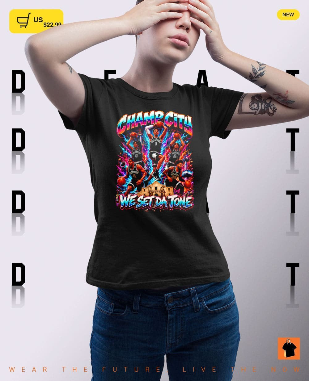 Champ City We Set Da Tone San Antonio Spurs Basketball graphic shirt