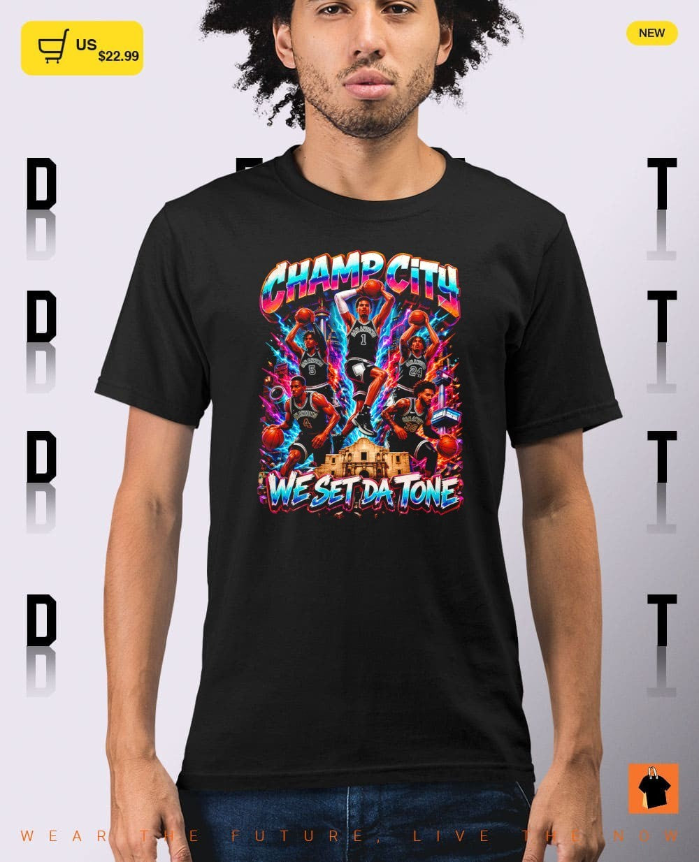 Champ City We Set Da Tone San Antonio Spurs Basketball graphic shirt
