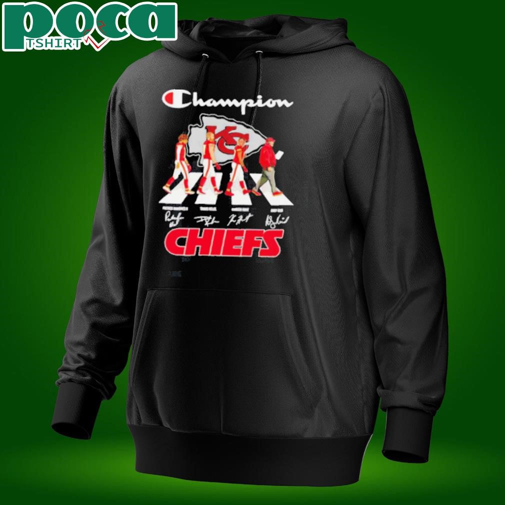 Champion Abbey Road Chiefs Patrick Mahomes Travis Kelce Kareem Hunt and Andy Reid shirt