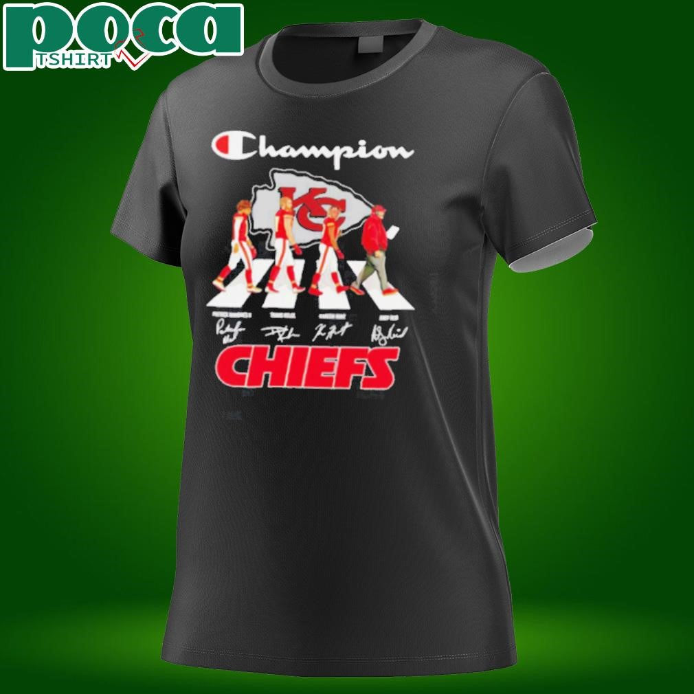 Champion Abbey Road Chiefs Patrick Mahomes Travis Kelce Kareem Hunt and Andy Reid shirt