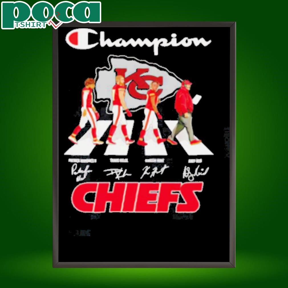 Champion Abbey Road Chiefs Patrick Mahomes Travis Kelce Kareem Hunt and Andy Reid shirt