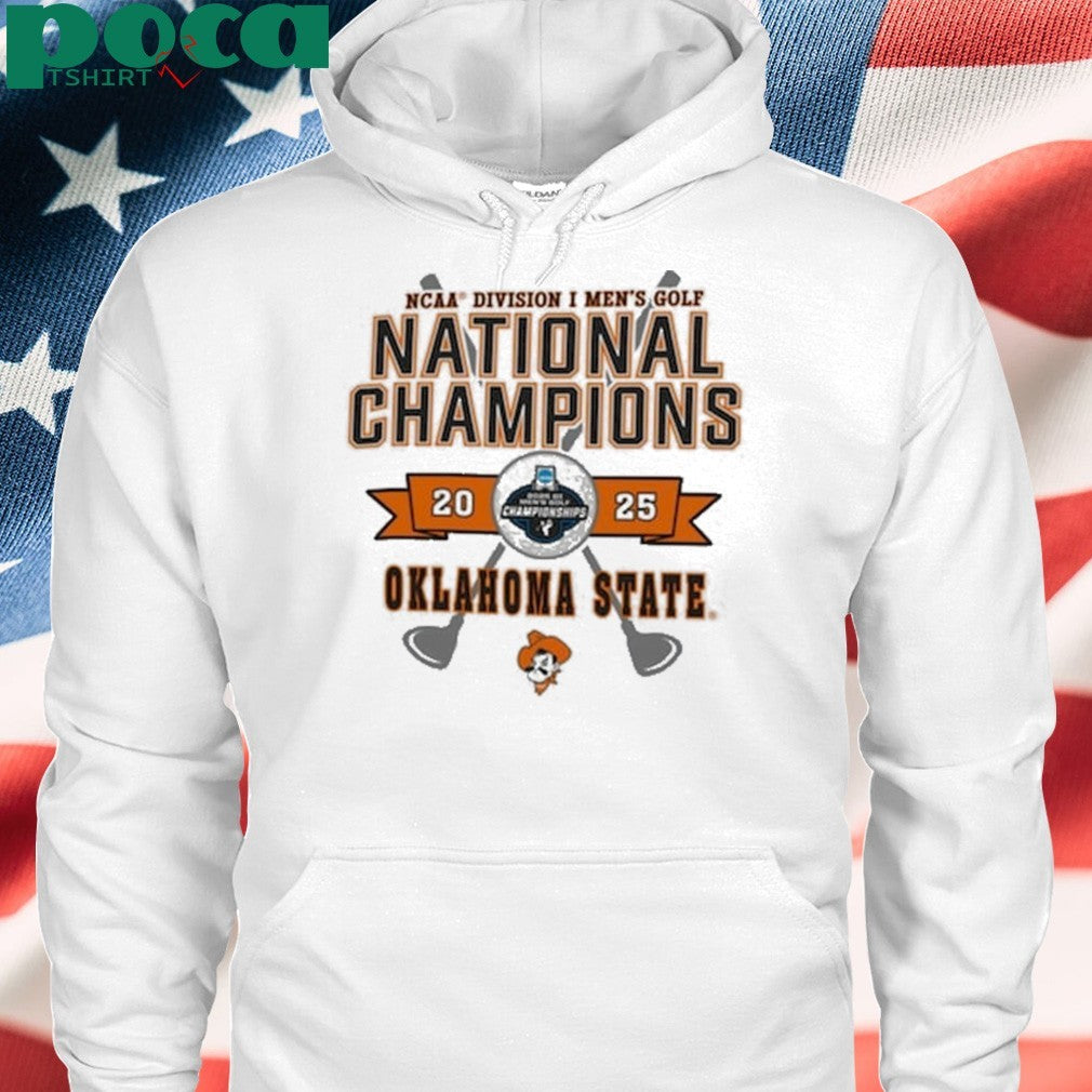 Champion White Oklahoma State Cowboys 2025 NCAA Men’s Golf National Champions T-Shirt