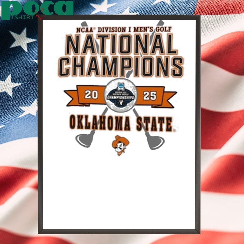 Champion White Oklahoma State Cowboys 2025 NCAA Men’s Golf National Champions T-Shirt