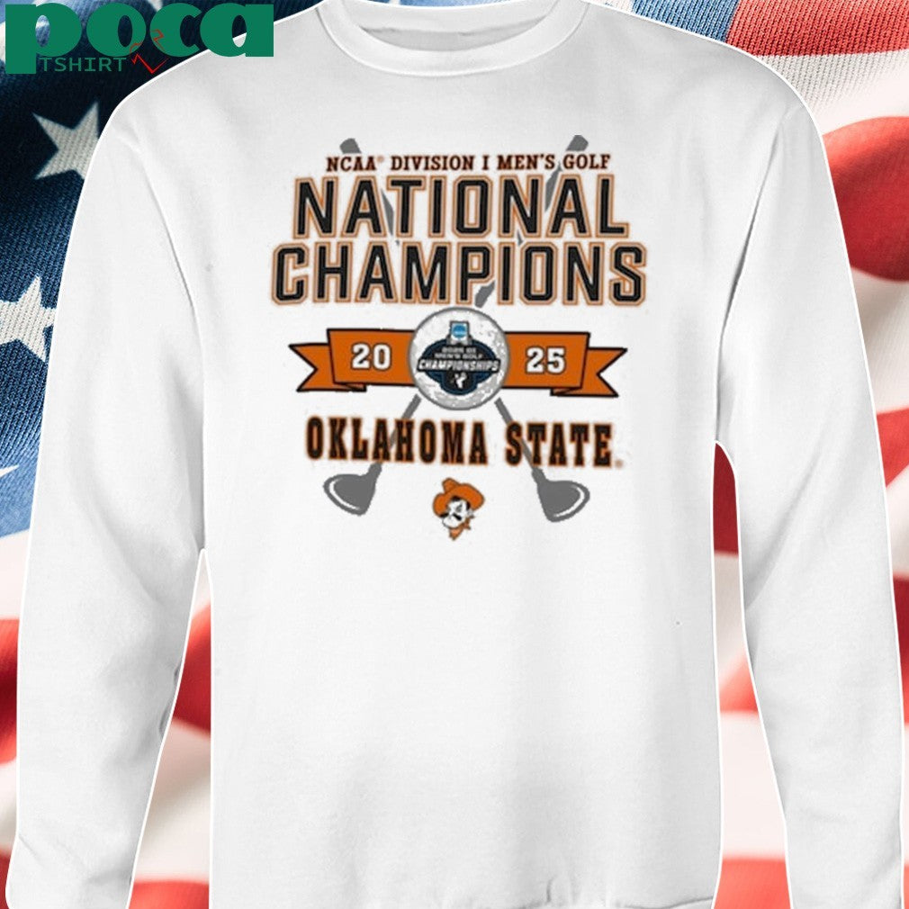 Champion White Oklahoma State Cowboys 2025 NCAA Men’s Golf National Champions T-Shirt