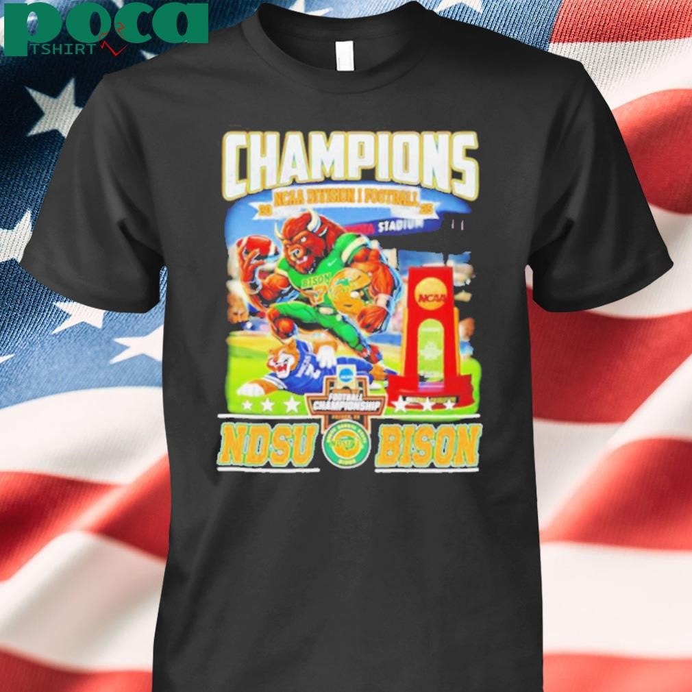 Champions NCAA Division I Football 2025 NDSU Bison mascot shirt