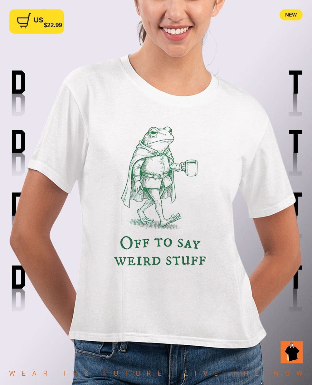 Chaotic frog off to say weird stuff shirt