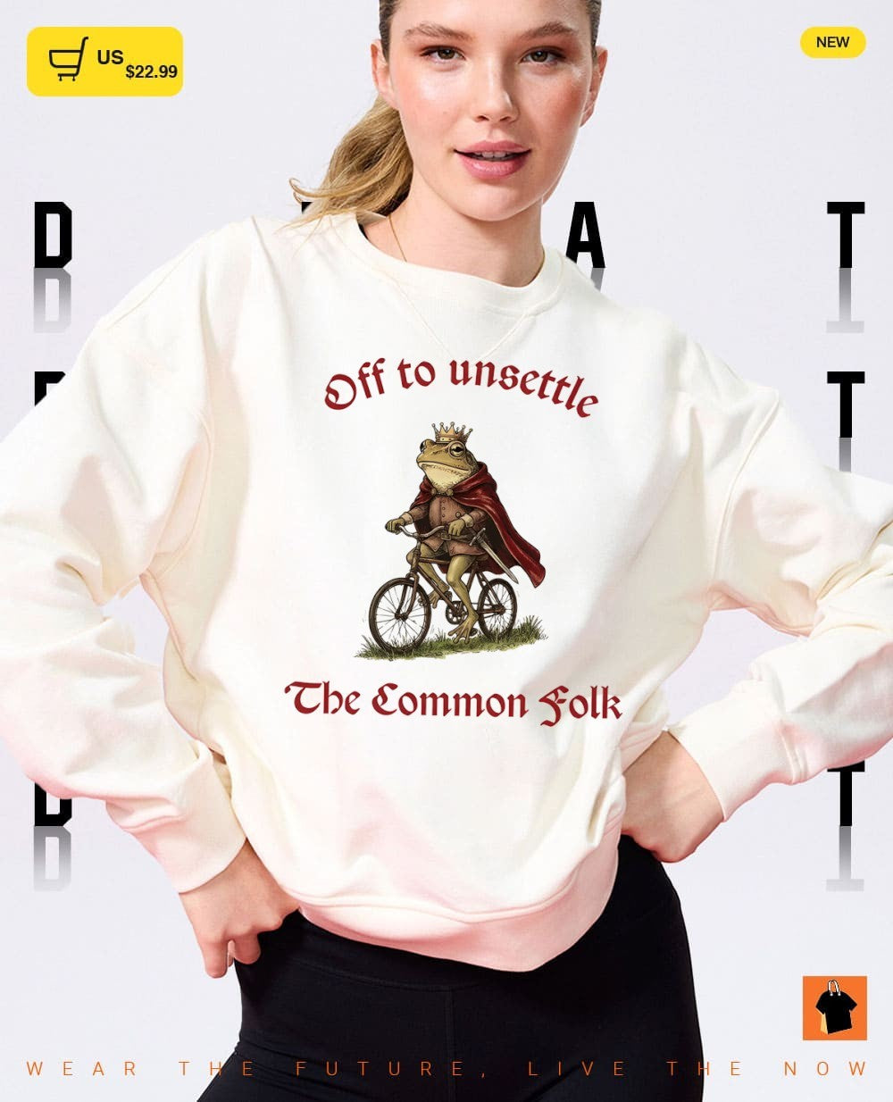 Chaotic frog off to unsettle the common folk vintage shirt