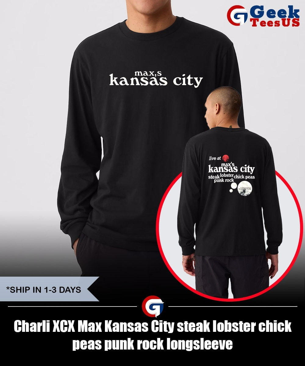 Charli XCX Max Kansas City steak lobster chick peas punk rock shirt