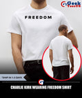 Charlie Kirk wearing freedom shirt