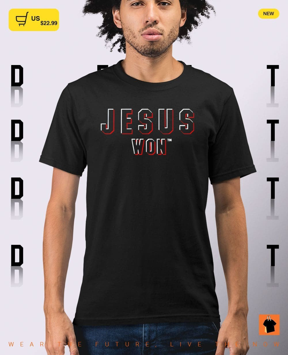 Chase Burns wearing Jesus Won shirt