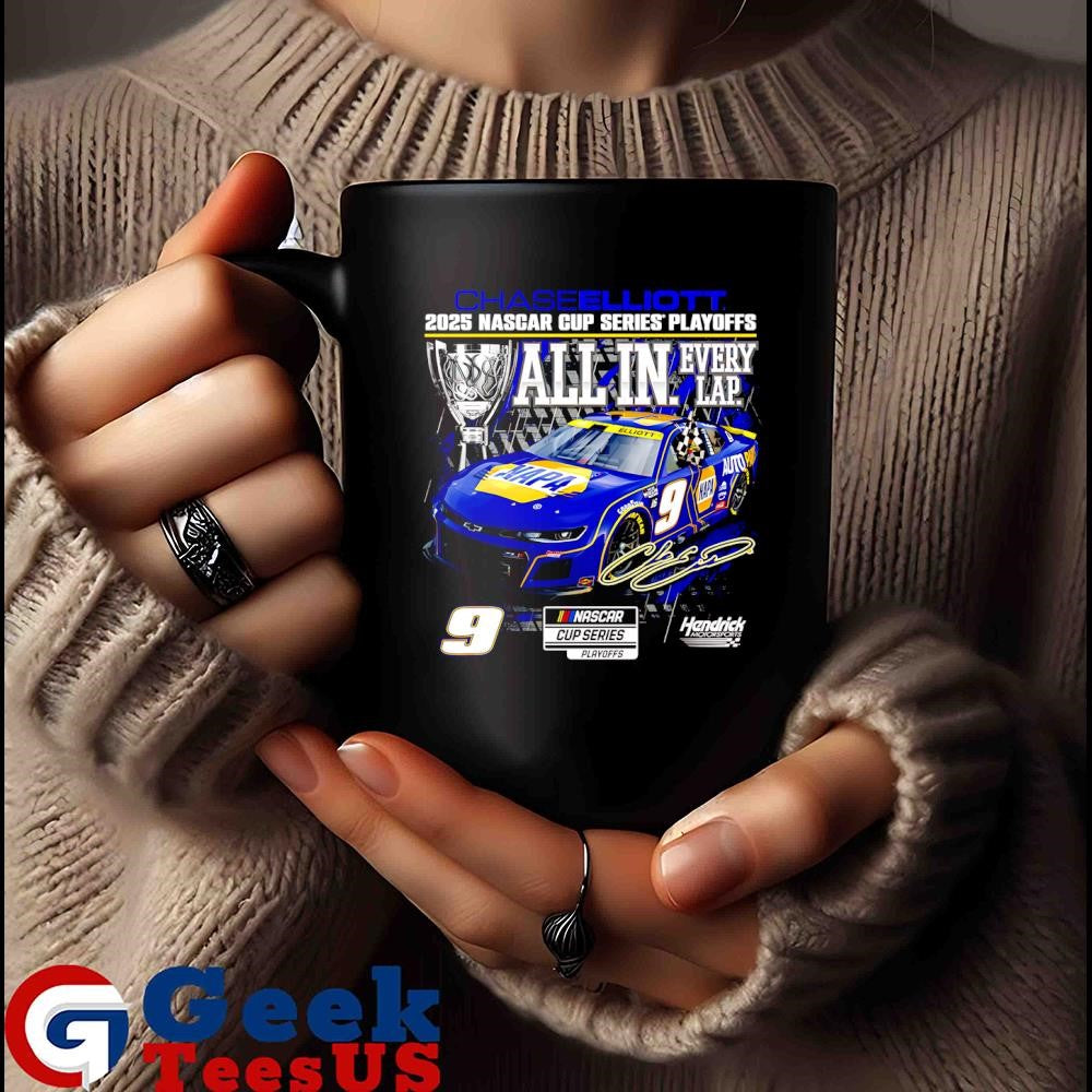 Chase Elliott 2025 Nascar Cup Series Playoffs Napa All In Checkered flag signature shirt