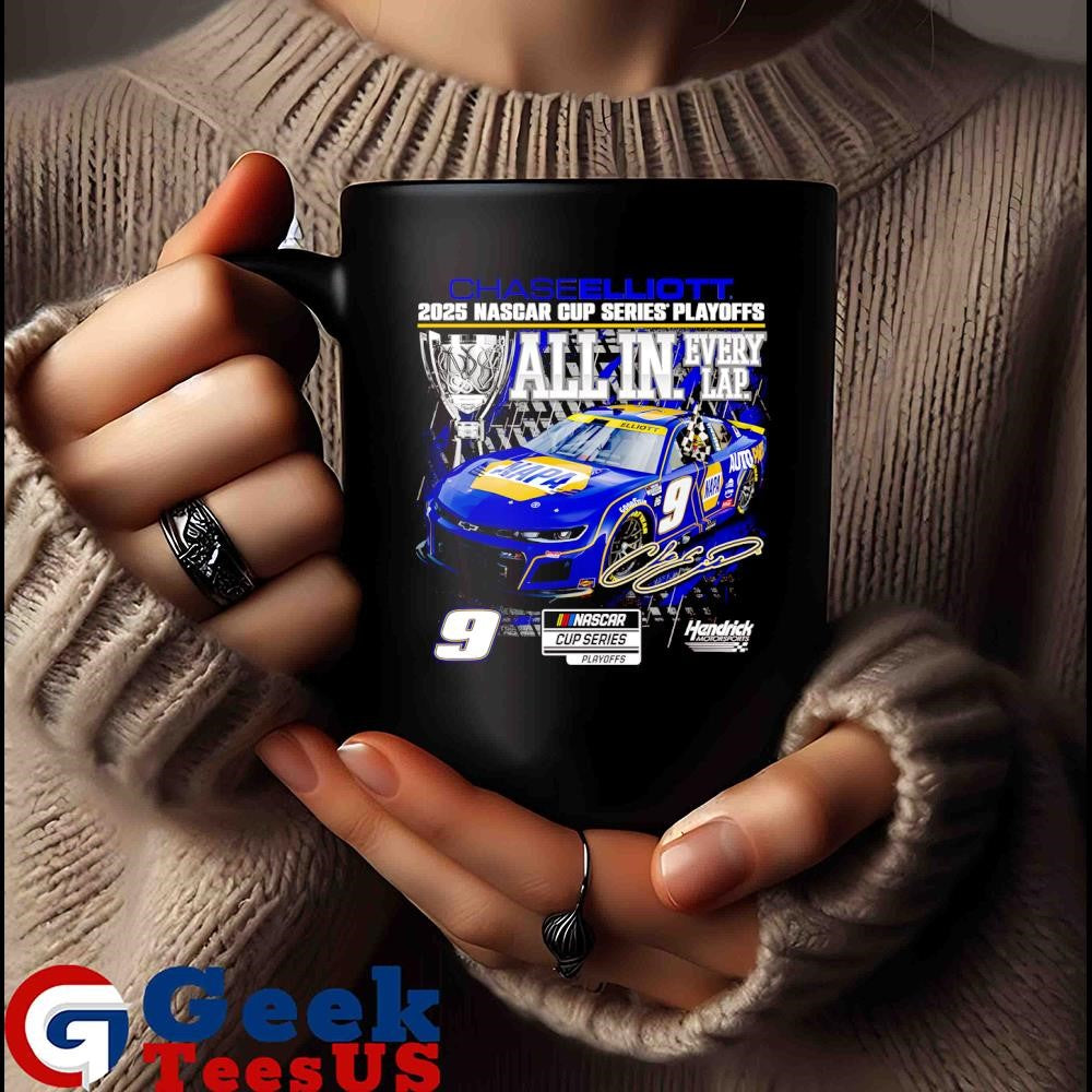 Chase Elliott Checkered Flag Sports 2025 NASCAR cup series playoffs busch light lime all in shirt