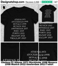 Chelsea FC Athens 1971 Stockholm 1998 Monaco 1998 Munich 2012 Amsterdam 2013 shirt