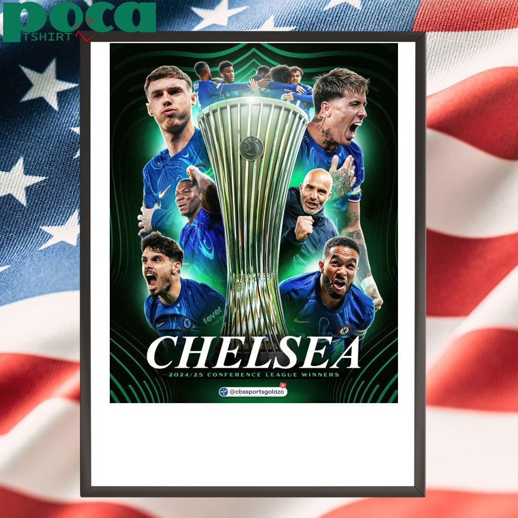 Chelsea Has Won The 2024-2025 UEFA Conference League Title Line Up Squad T-Shirt