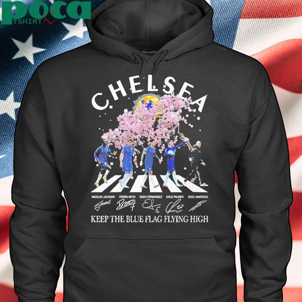 Chelsea Keep The Blue Flag Flying High Cherry Blossoms Bloom Shirt