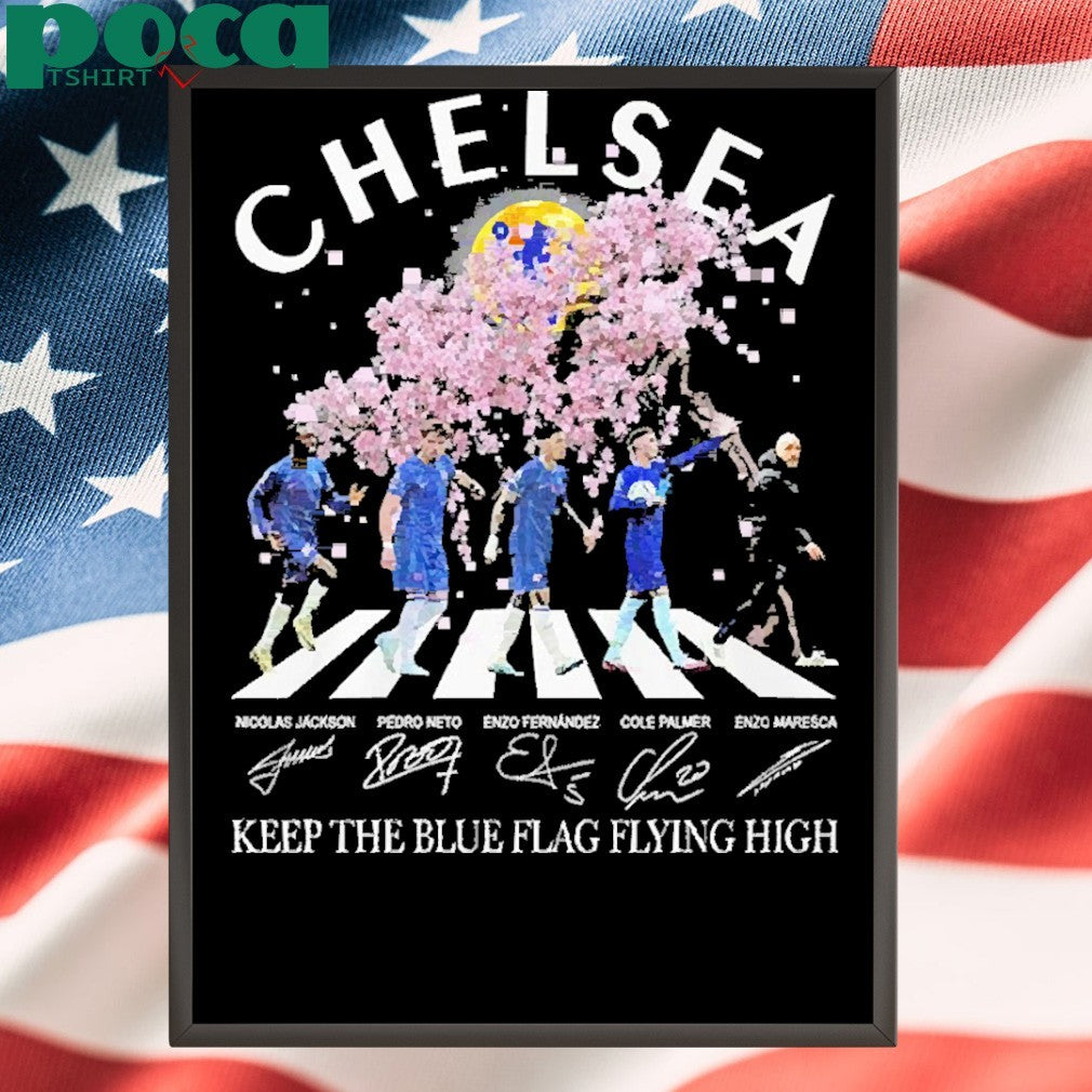 Chelsea Keep The Blue Flag Flying High Cherry Blossoms Bloom Shirt