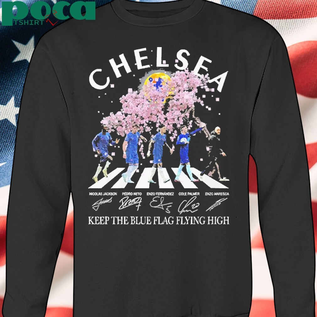 Chelsea Keep The Blue Flag Flying High Cherry Blossoms Bloom Shirt