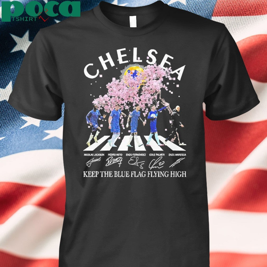 Chelsea Keep The Blue Flag Flying High Cherry Blossoms Bloom Shirt