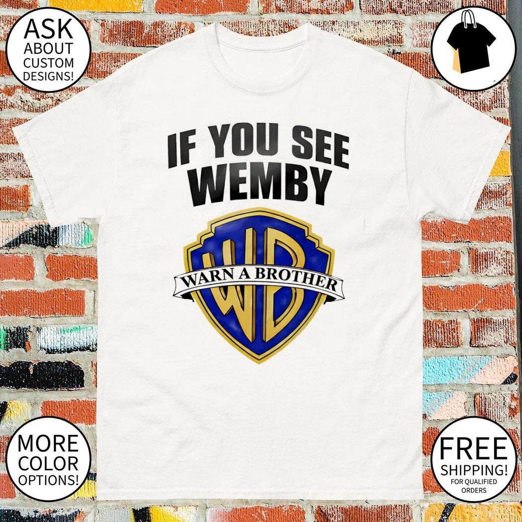 Chet Holmgren wearing if you see Wemby warn a brother Spurs shirt