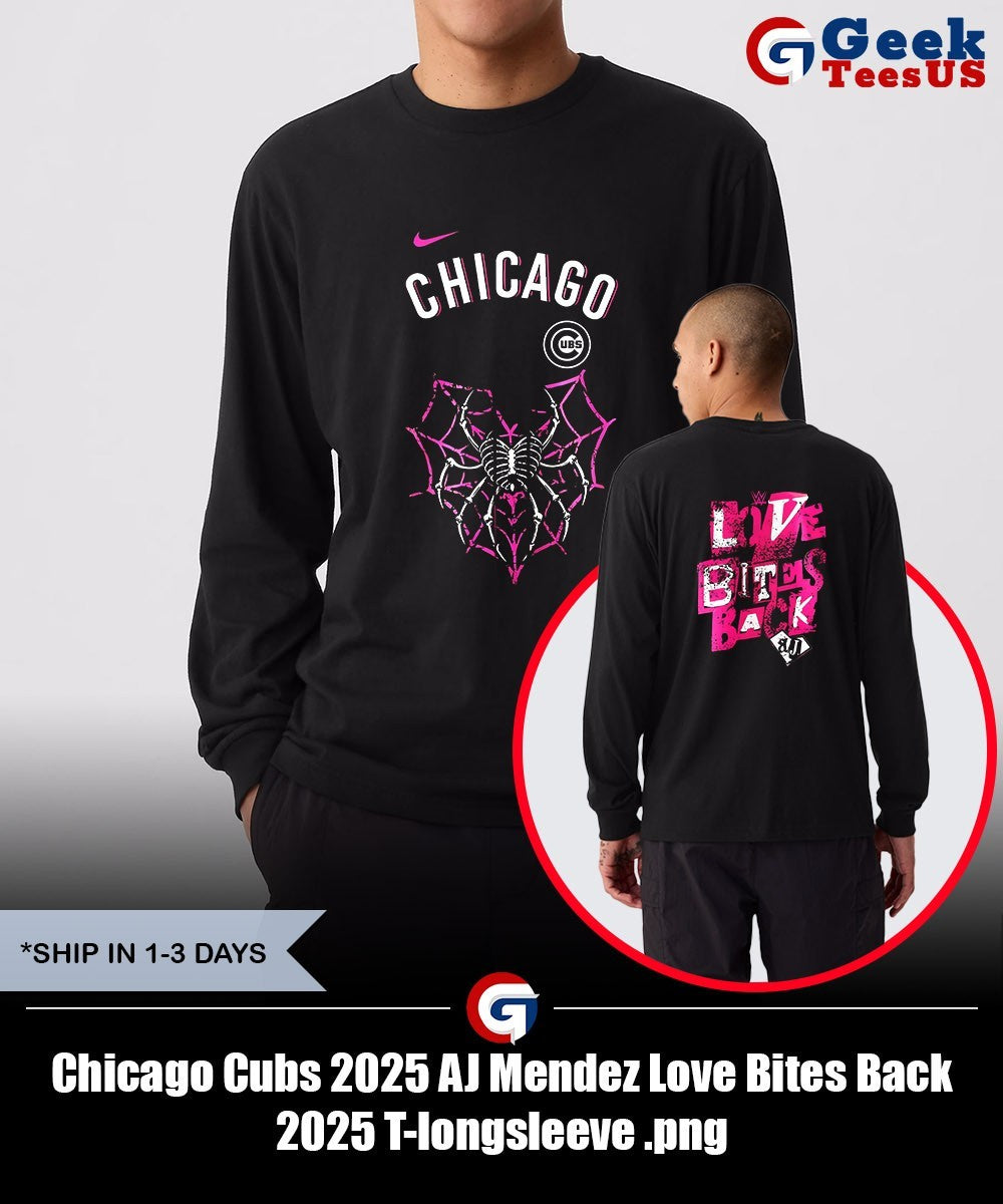 Chicago Cubs 2025 AJ Mendez Love Bites Back 2025 T-shirt